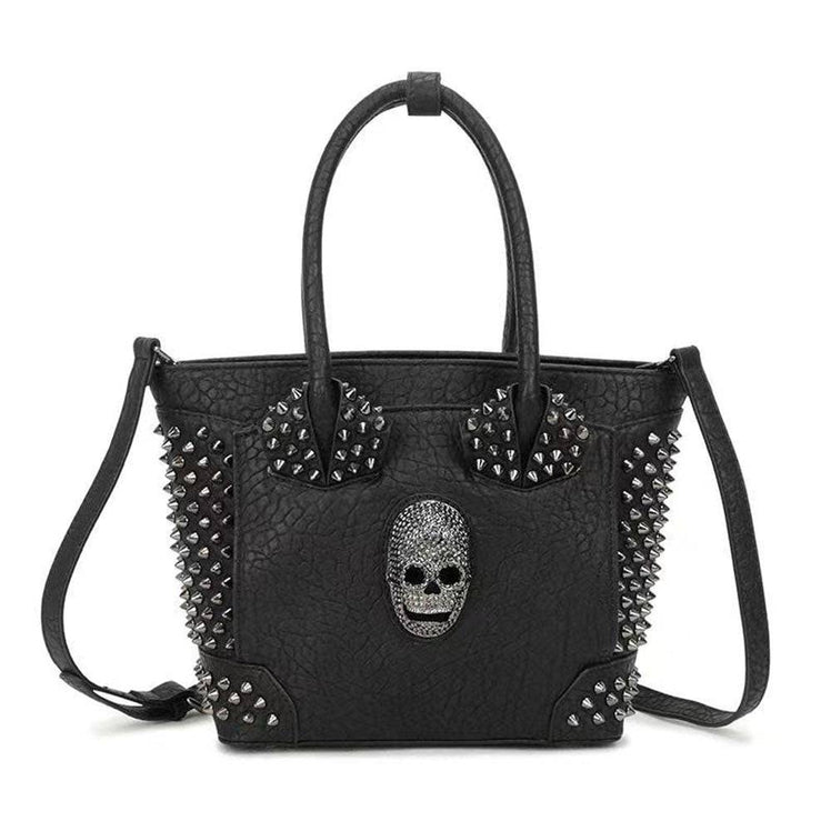 3D Studded Skull Shopper Bag ,Studded Skull Tote Bag