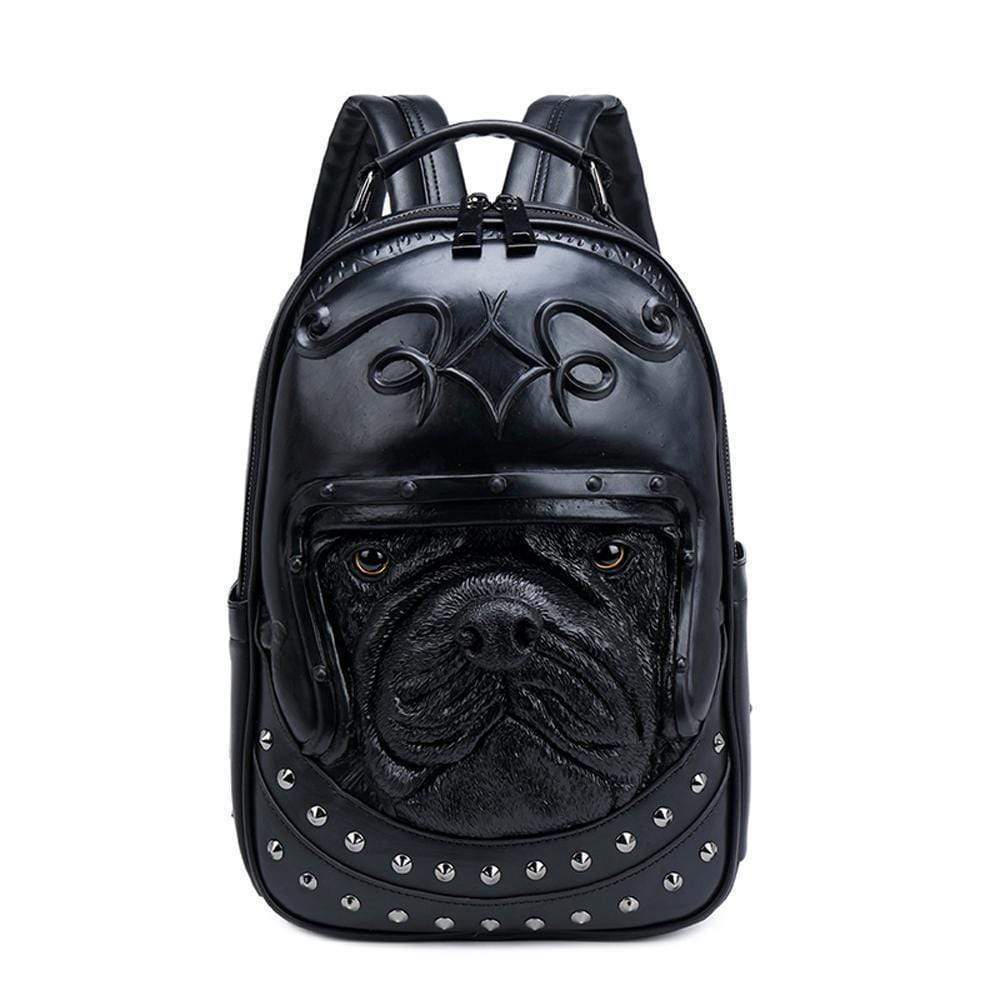 Studed 3D Backpack Unisex Creative Dog Modeling Fashion  Pattern Trendy Travel Handbag Small