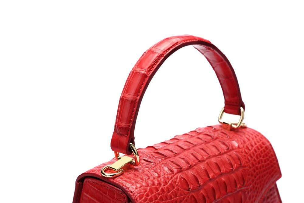 Top Handle Mini Crocodile Leather