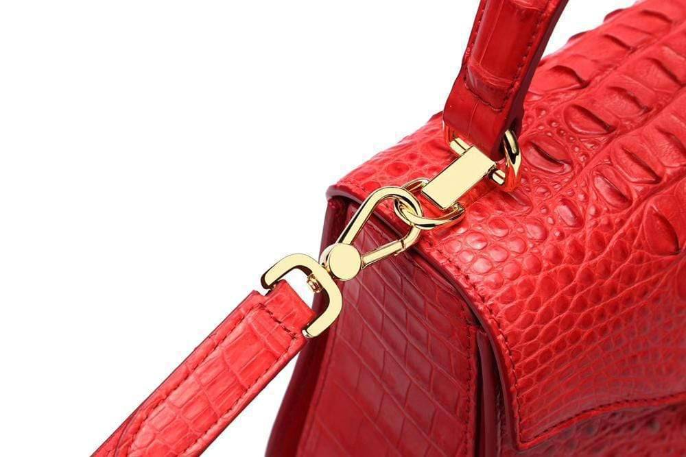 Top Handle Mini Crocodile Leather