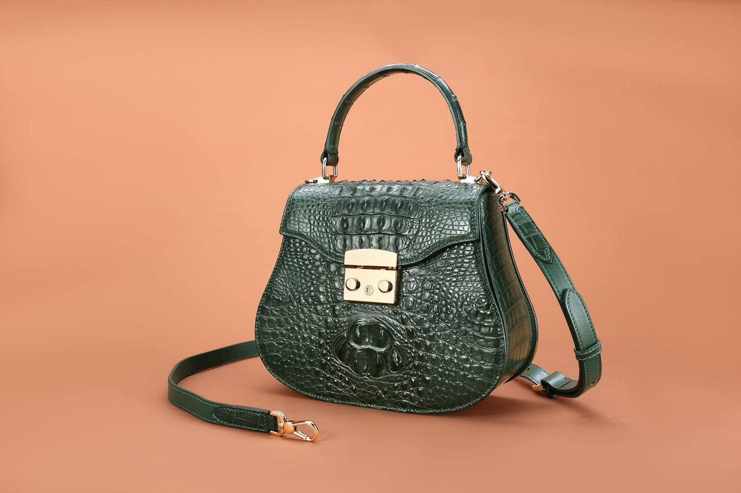 Top Handle Mini Crocodile Leather