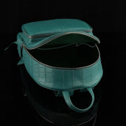 Unisex  Genuine Crocodile Leather Backpack Green