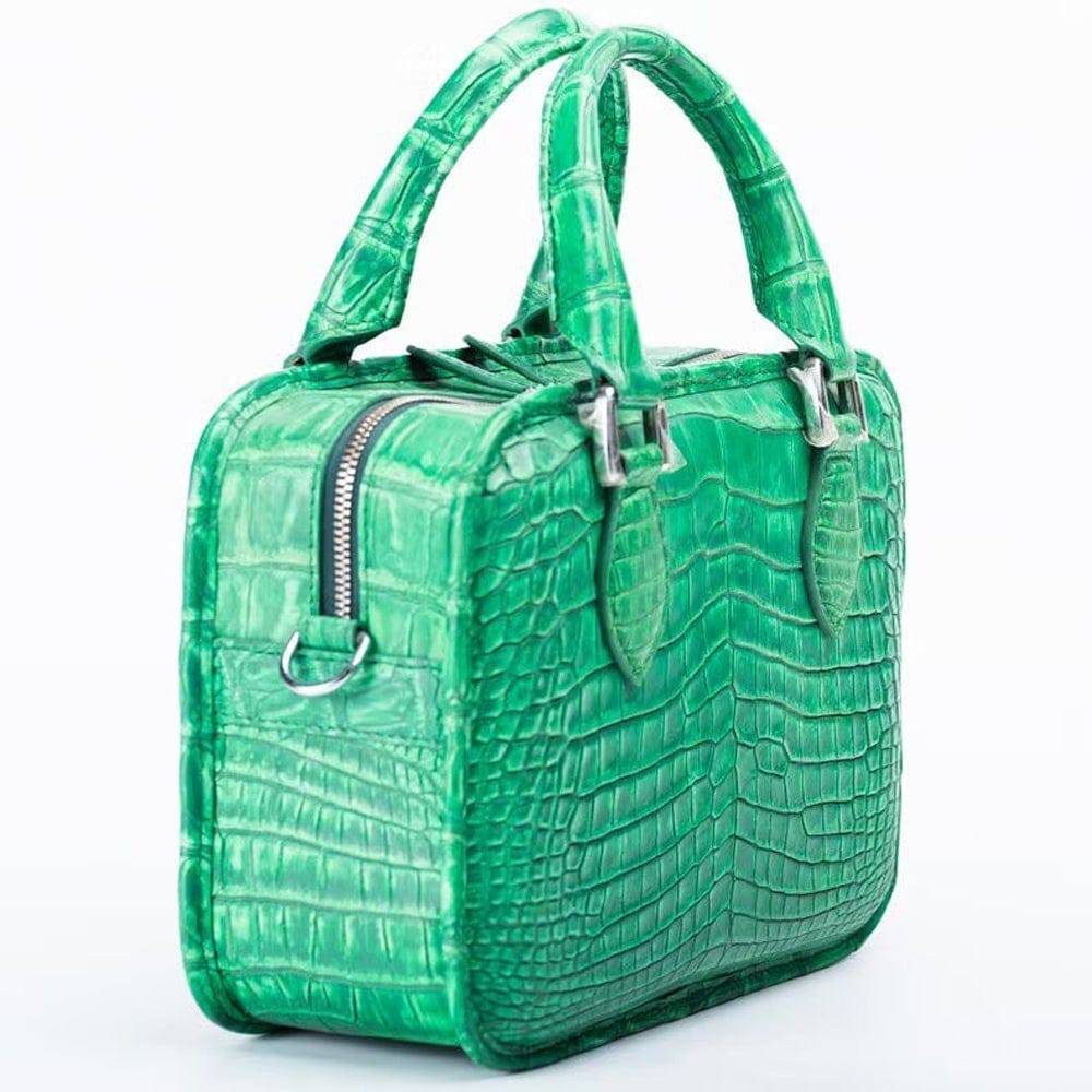 Crocodile Leather Tote Small Top Handle Bag