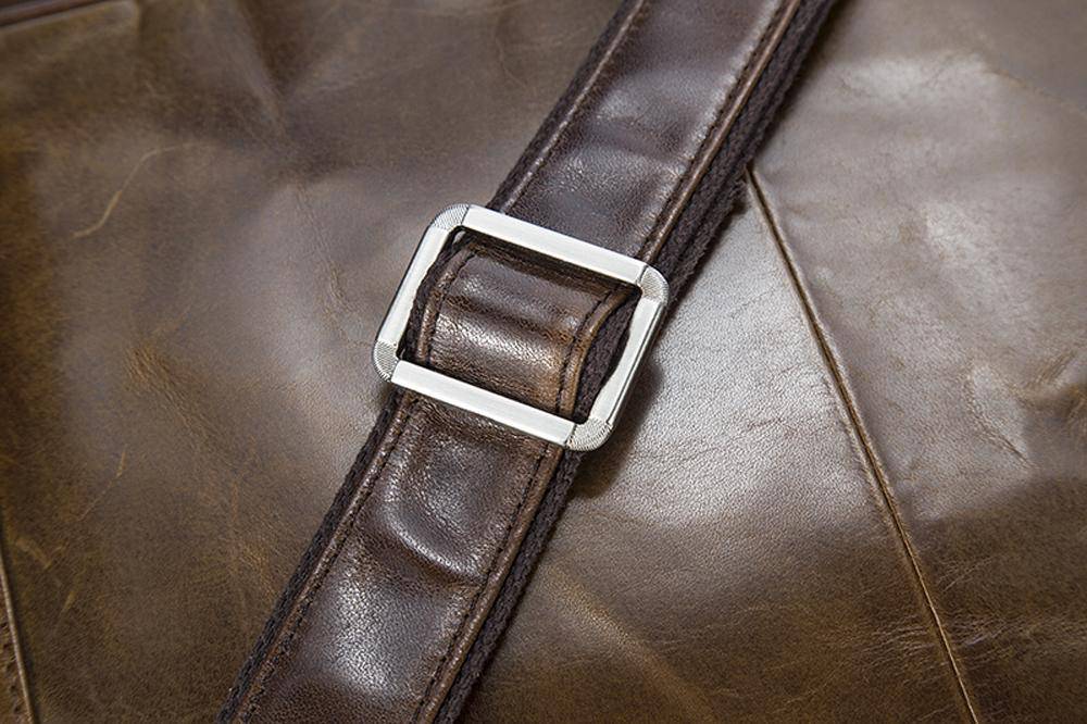 Vintage Solid Color Multi-Functional Men’s Business Leather Cross Bag ,Large Volume Casual Handbags