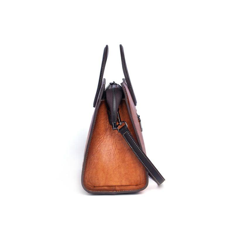 Women Crossbody Small Tote Bag with Leather Circular Handle | Handle Bag | Crossbody Bag