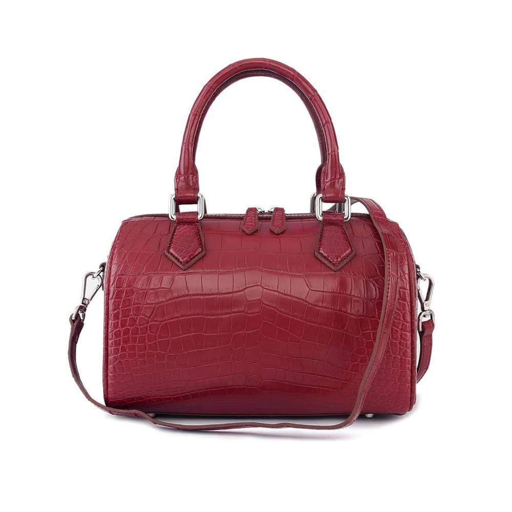 Women's Classic Genuine Crocodile Leather  Speedy Satchel Bags Top Handle  Boston Handbags