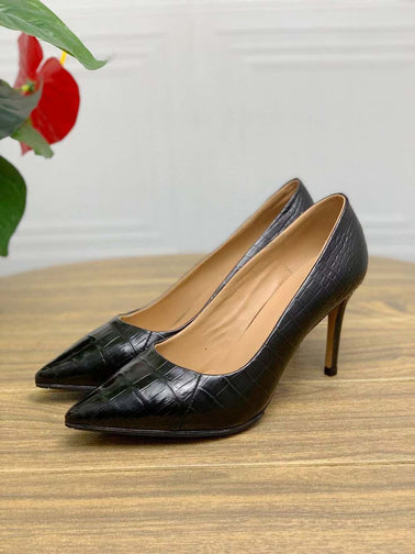 Crocodile Shoes Women's Crocodile Leather  Low Heel Dress Shoes