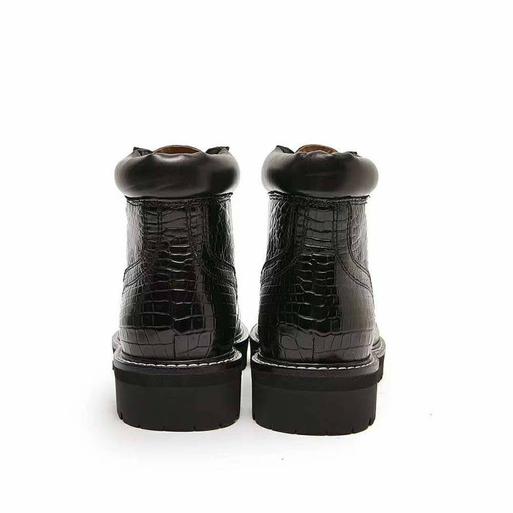 Crocodile Shoes Women's Crocodile Leather Matin Boots