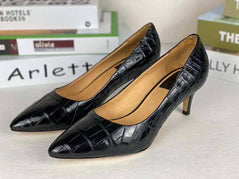 Crocodile Shoes Women's Crocodile Leather  Low Heel Dress Shoes