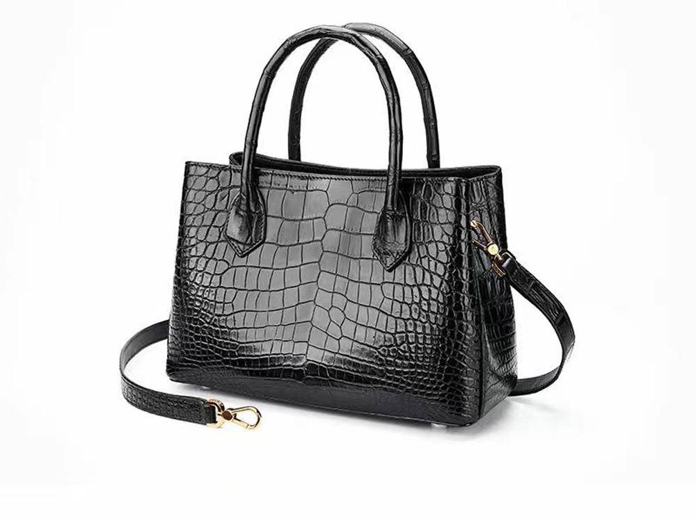 Women's Genuine Crocodile Leather Small  Tote  Shoulder Bag