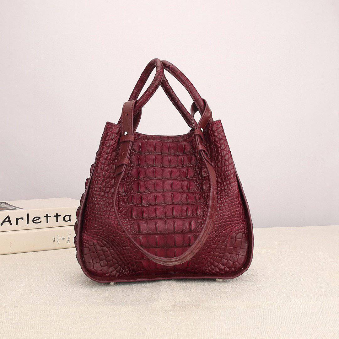 Women's Genuine Crocodile Leather Top Handle/ Slouchy Shoulder Bag