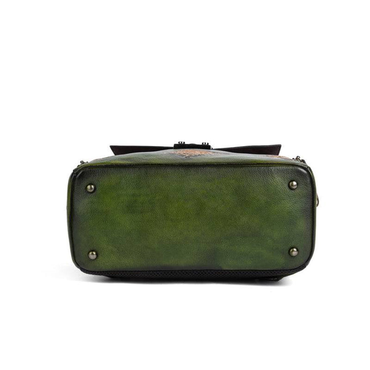 Women’s Vintage Leather Backpack Handle Shoulder Bag