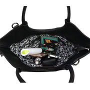 Fashion Punk Bags Women Skull Tote Bag Rivet Studded Trangle Bag Fringe Tote Bag Large
