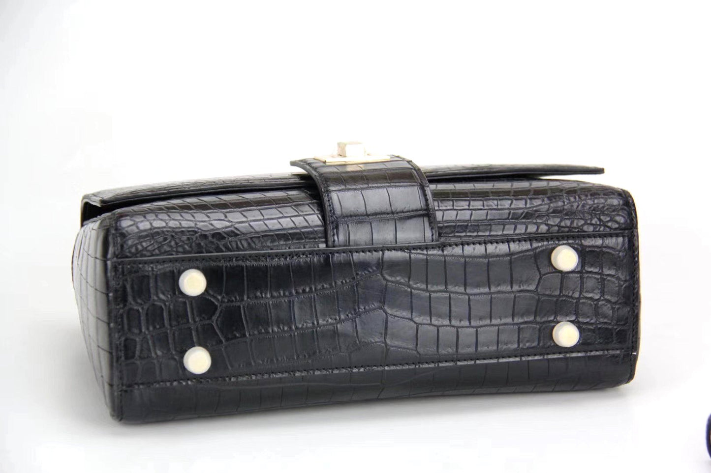 Womens Crocodile Leather Messenger Cross Body Top Handle Bags