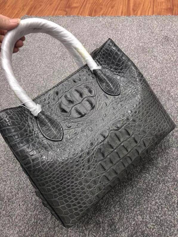 Womens Crocodile  Skin  Leather Satchel Bag Large 35cm