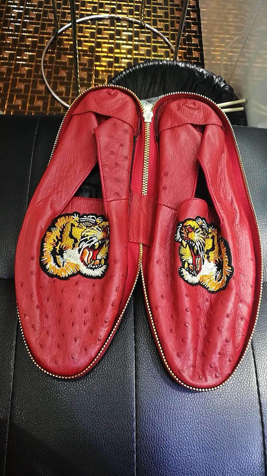 Crocodile Shoes Womens Genuine  Ostrich Leather Shoes