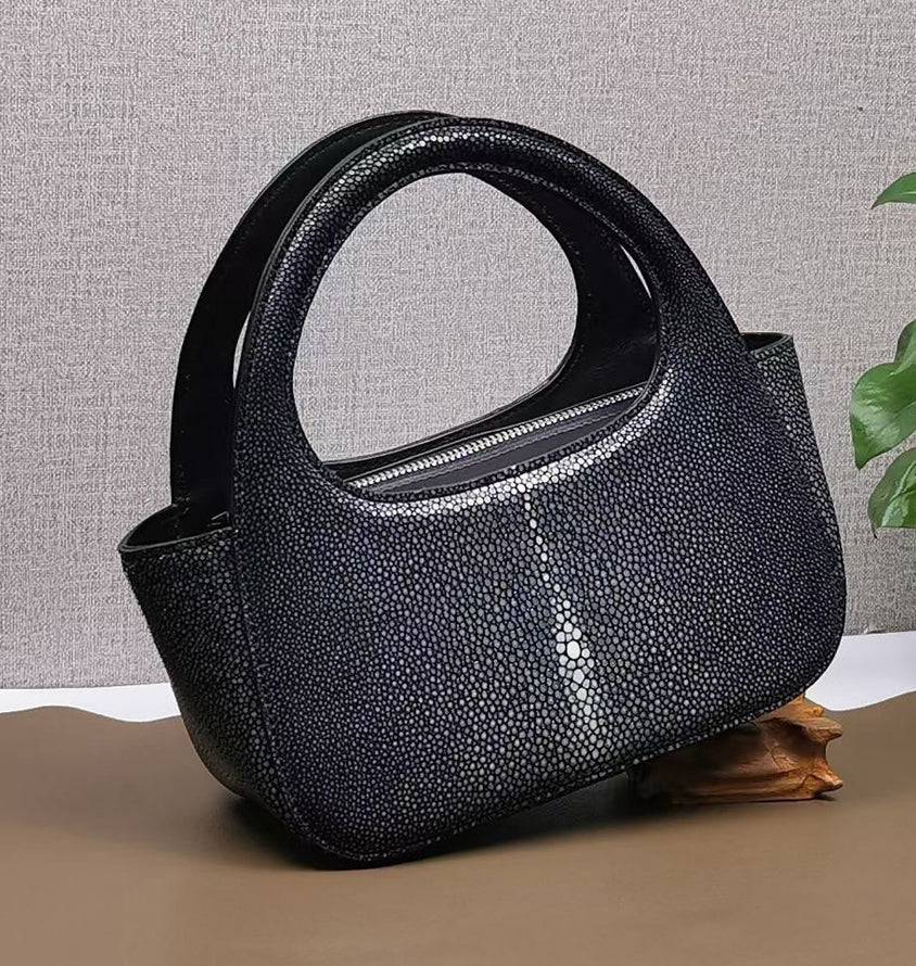 GenuinePearl Stingray Leather  Mini Top Handle Bags