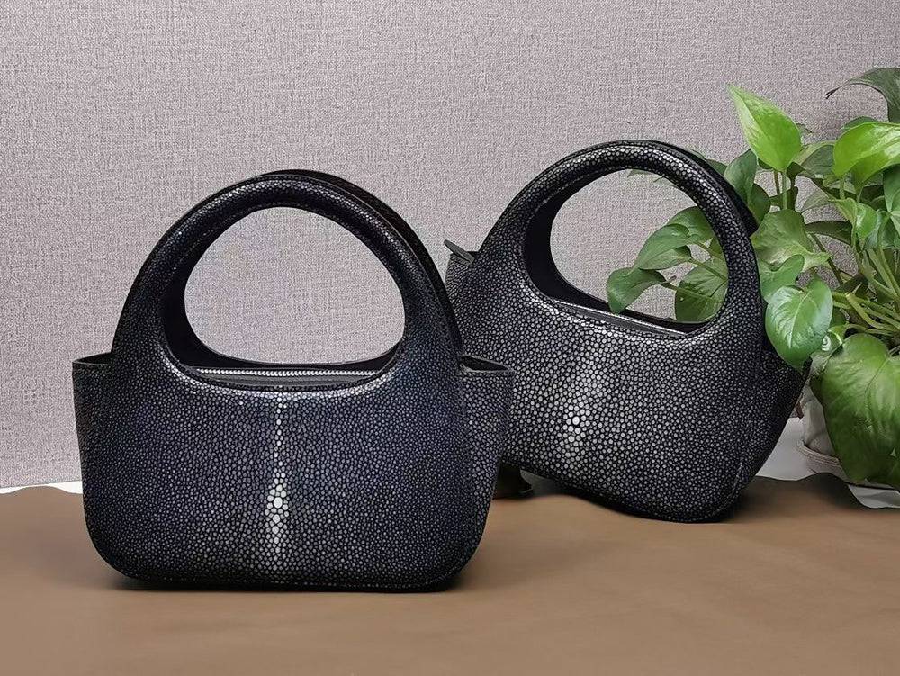 GenuinePearl Stingray Leather  Mini Top Handle Bags