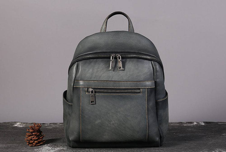 Womens Vintage Leather Backpack