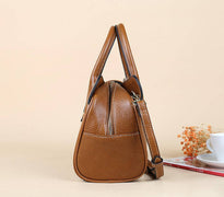 Womens Vintage Leather Top Handle Bag Medium